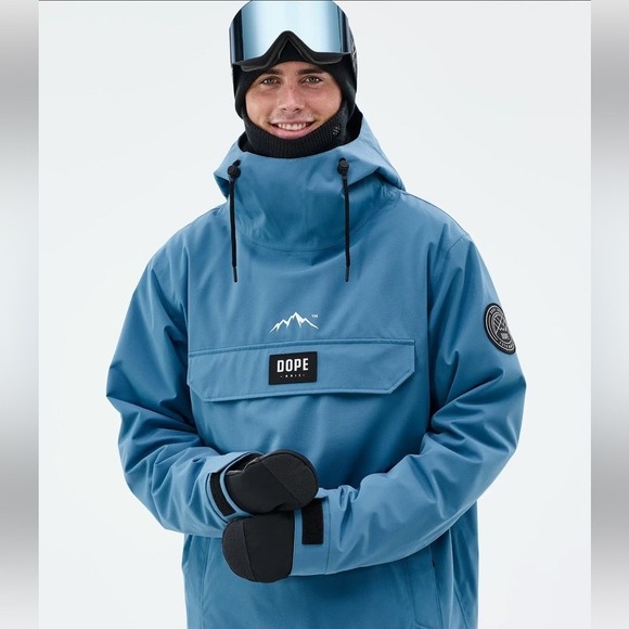 DOPE Blizzard Snowboard Jacket Men Blue Steel NWT SIZE S - Picture 2 of 10